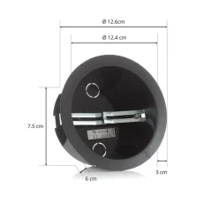 Eutrac monteringspotte til kropsmonopunkt, sort
