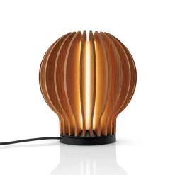 Eva Solo LED-bordlampe Radiant, lyst træ, Ø 14 cm, USB