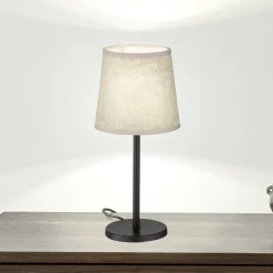 FH Lighting Bordlamper>Eve bordlampe, hørskærm, sort/sand