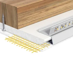 EVN APTBU alu-profil, vægrettet, 200 cm, alu