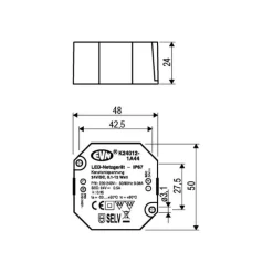 EVN Driver Konstant Strøm|Driver Konstant Spænding>K24012 strømforsyning 24V/DC 0,1 W-12 W IP44