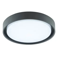 EVN LED udendørs loftlampe Tectum, antracit, Ø 25 cm