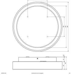 EVN LED udendørs loftlampe Tectum, antracit, Ø 25 cm