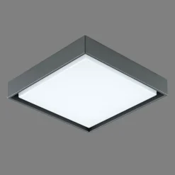 LED udendørs loftlampe Tectum, 24x24 cm, antracit, 110°^EVN Discount