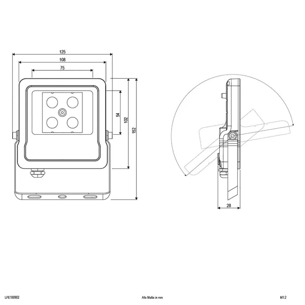 EVN Panthera udendørs LED-spot IP65 10 W 3.000 K