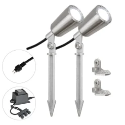 EVN Udendørs Spot>PC6806 LED-havespot, 12 V, 5.000K, sæt/2