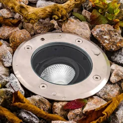 EVN Nedgravet Udebelysning|Udendørs Spot>Pentola indbygningslampe stål Ø13,5cm 3.000K
