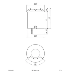Scopum LED-nedgravningslampe, rund, 1 lyskilde^EVN Best