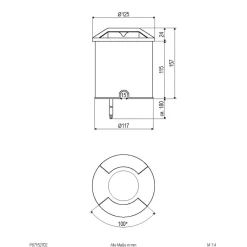 Scopum LED-nedgravningslampe rund, 2 lyskilder^EVN Discount
