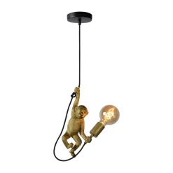 Lucide Extravaganza Chimp pendel, guld mat/sort