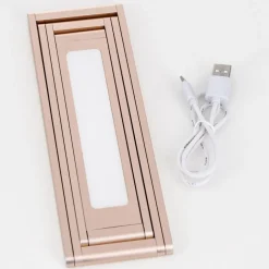 ORION Falto LED genopladelig bordlampe, guldfarvet, aluminium, justerbar