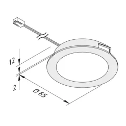 FAR 58 integreret LED-møbellys, stål 3 W 4.000K^Hera