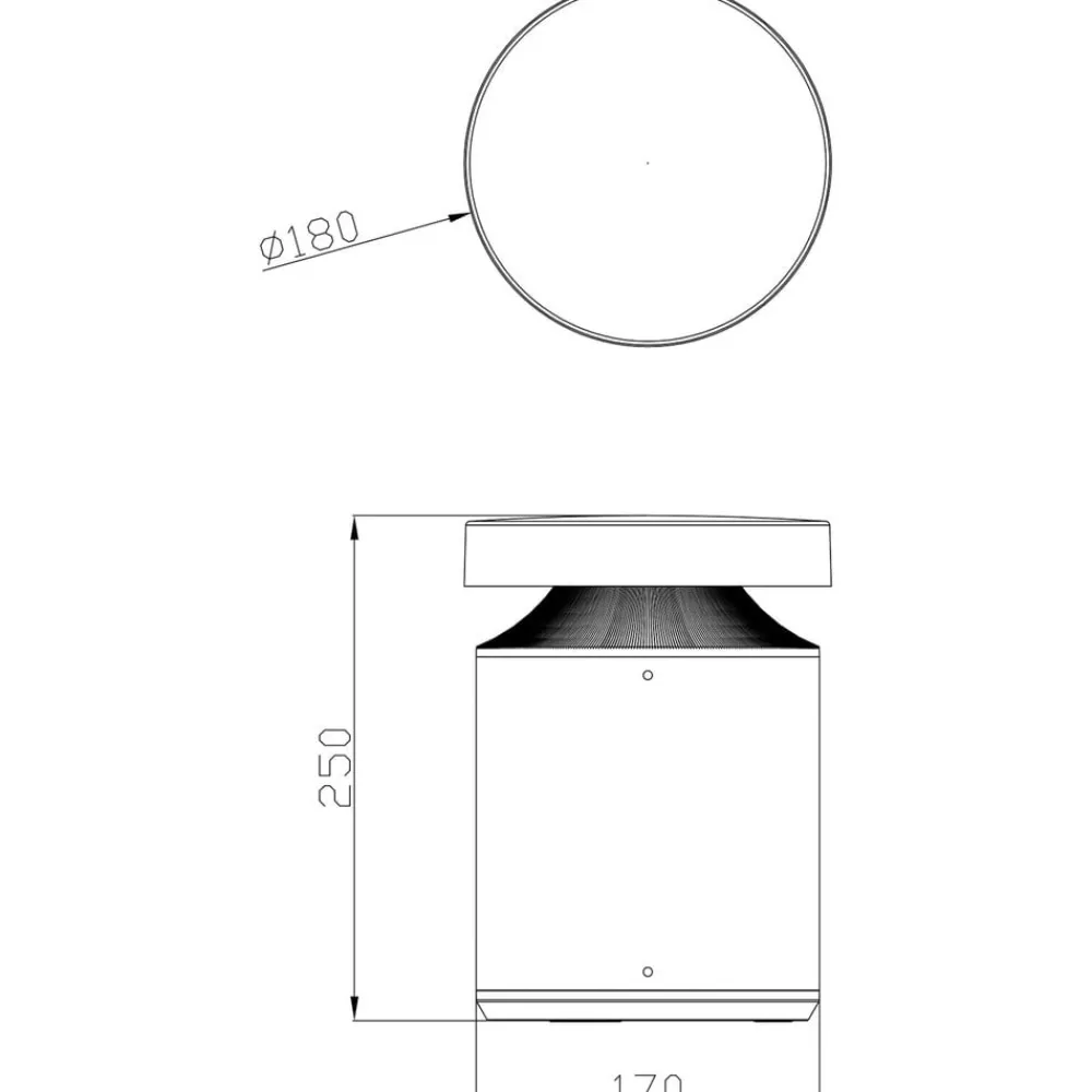 Deko-Light Sokkellamper>Faro LED-sokkellampe, højde 25 cm, mørkegrå, DALI, 3.000K