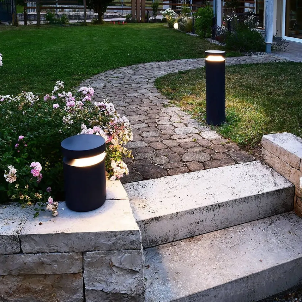 Deko-Light Sokkellamper>Faro LED-sokkellampe, højde 25 cm, mørkegrå, DALI, 3.000K