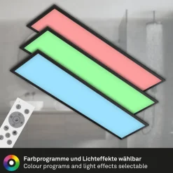Farvet LED-panel, dæmpbart, RGB, CCT, 100x25cm^Briloner Discount