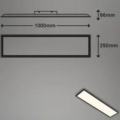 Farvet LED-panel, dæmpbart, RGB, CCT, 100x25cm^Briloner Discount