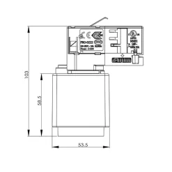 3-fase skinne D Line stikadapter, sort, 1380 W^Deko-Light Online