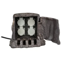 4-faset strømfordeler Træstub til udendørs^Heitronic Online