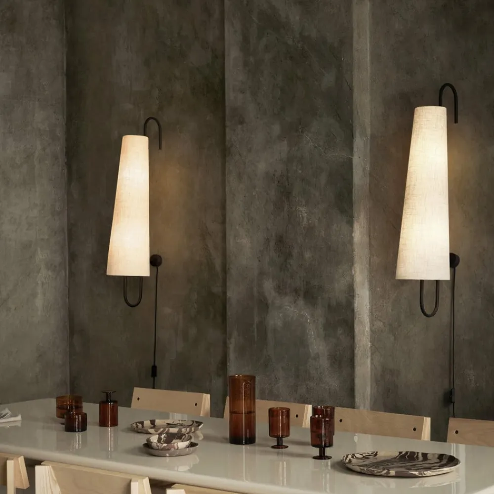 ferm LIVING Ancora væglampe, stik, tekstil, 98,5 cm