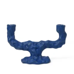 Lysestage Ditto Double, blå, keramik^ferm LIVING Best