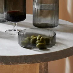 ferm LIVING Møbel Og Interiør>Ripple serveringsskål, grå, Ø 12,2 cm, sæt med 4 stk