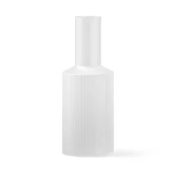 ferm LIVING Ripple-karaffel, hvid, 1 liter, glas, mundblæst
