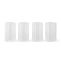 ferm LIVING Verrine Ripple, hvid, 140 ml, glas, sæt med 4 stk