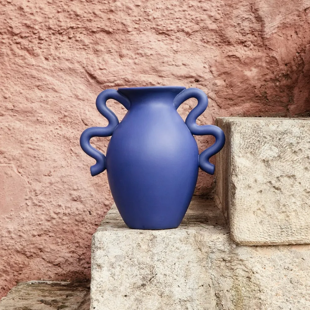 Verso Table vase, blå, højde 27 cm, keramik^ferm LIVING