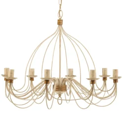 FILO lysekrone, 8 lyskilder, hvid-antik^Kögl Best