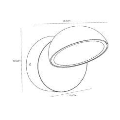 Finn LED-væglampe, hvid, metal, IP54, dag/nat-sensor^Lucide Hot