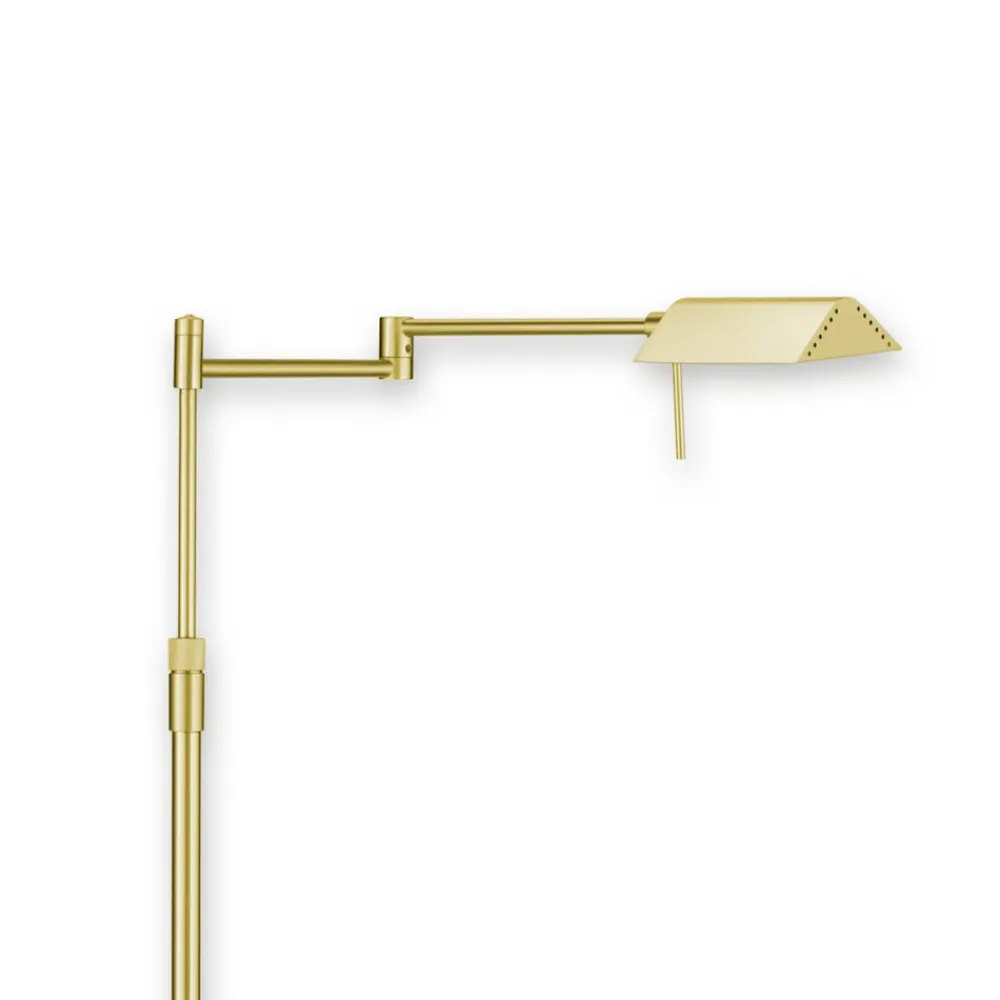 Knapstein FINN udsøgt LED-gulvlampe mat messing