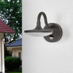 Lucande Finny - LED-udendørsvæglampe med bevægelsessensor