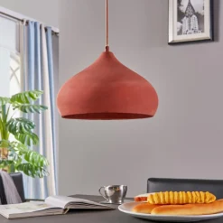 Lindby Pendellamper>Fiona terrakotta hængelampe i smuk form