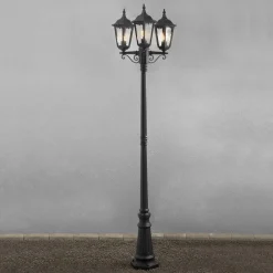 Firenze lygtepæl, 3 lyskilder, sort^Konstsmide Sale