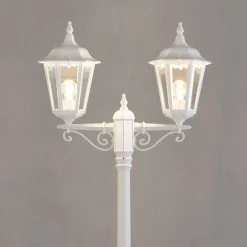 Firenze lygtepæl, 2 lyskilder, hvid^Konstsmide