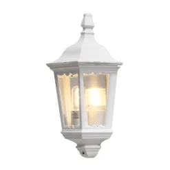 Konstsmide Firenze udendørs væglampe, halvcirkel, hvid