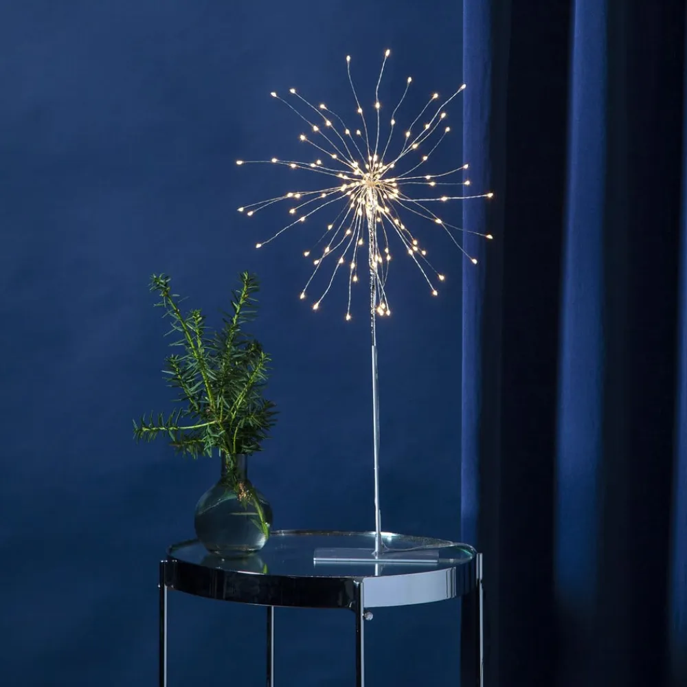 STAR TRADING Dekorationsbelysning>Firework 3D LED-dekolampe, sølvgrå, højde 50 cm