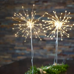 STAR TRADING Dekorationsbelysning>Firework 3D LED-dekolampe, sølvgrå, højde 50 cm