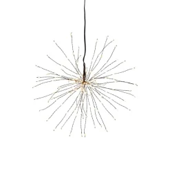 STAR TRADING Dekorationsbelysning>Firework LED-hængelampe, sort, metal, Ø 26 cm, stik