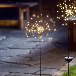 STAR TRADING Solcellelamper>Firework LED-solcellelampe med jordspyd, 100 cm