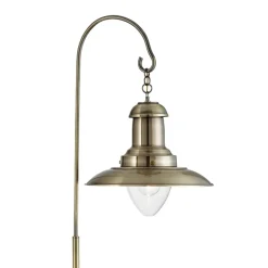 Fisherman gulvlampe, metal, antik messingfarve, E27, 161 cm^Searchlight Hot