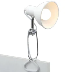 Briloner Bordlamper>Fix-klemmelampe, metalskærm, hvid