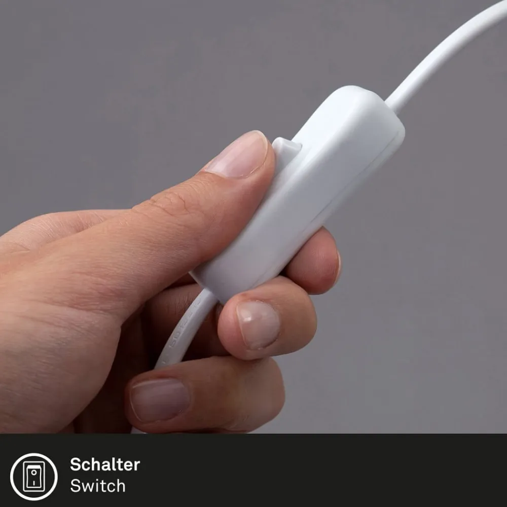 Briloner Bordlamper>Fix-klemmelampe, metalskærm, hvid