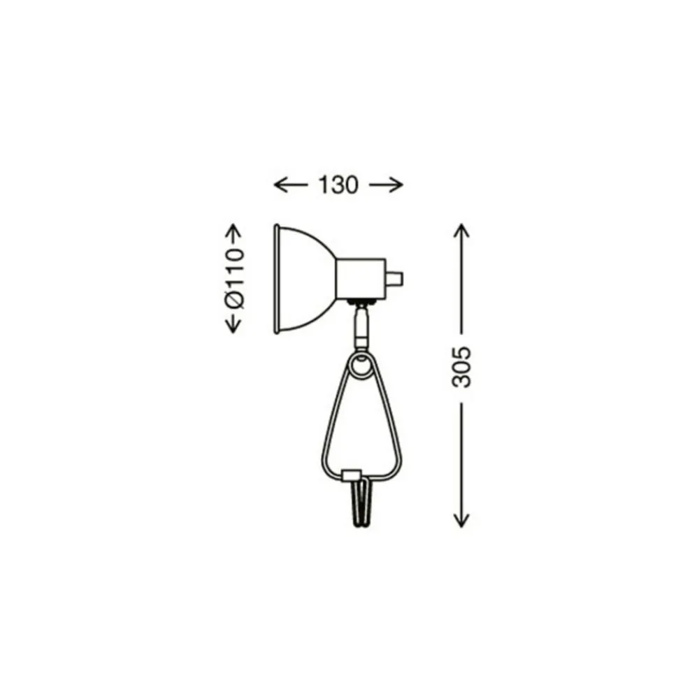 Briloner Bordlamper>Fix-klemmelampe, metalskærm, hvid