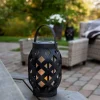 STAR TRADING Dekorationsbelysning|Terrassebelysning>Flame Lantern LED-lygte, sort, højde 23 cm