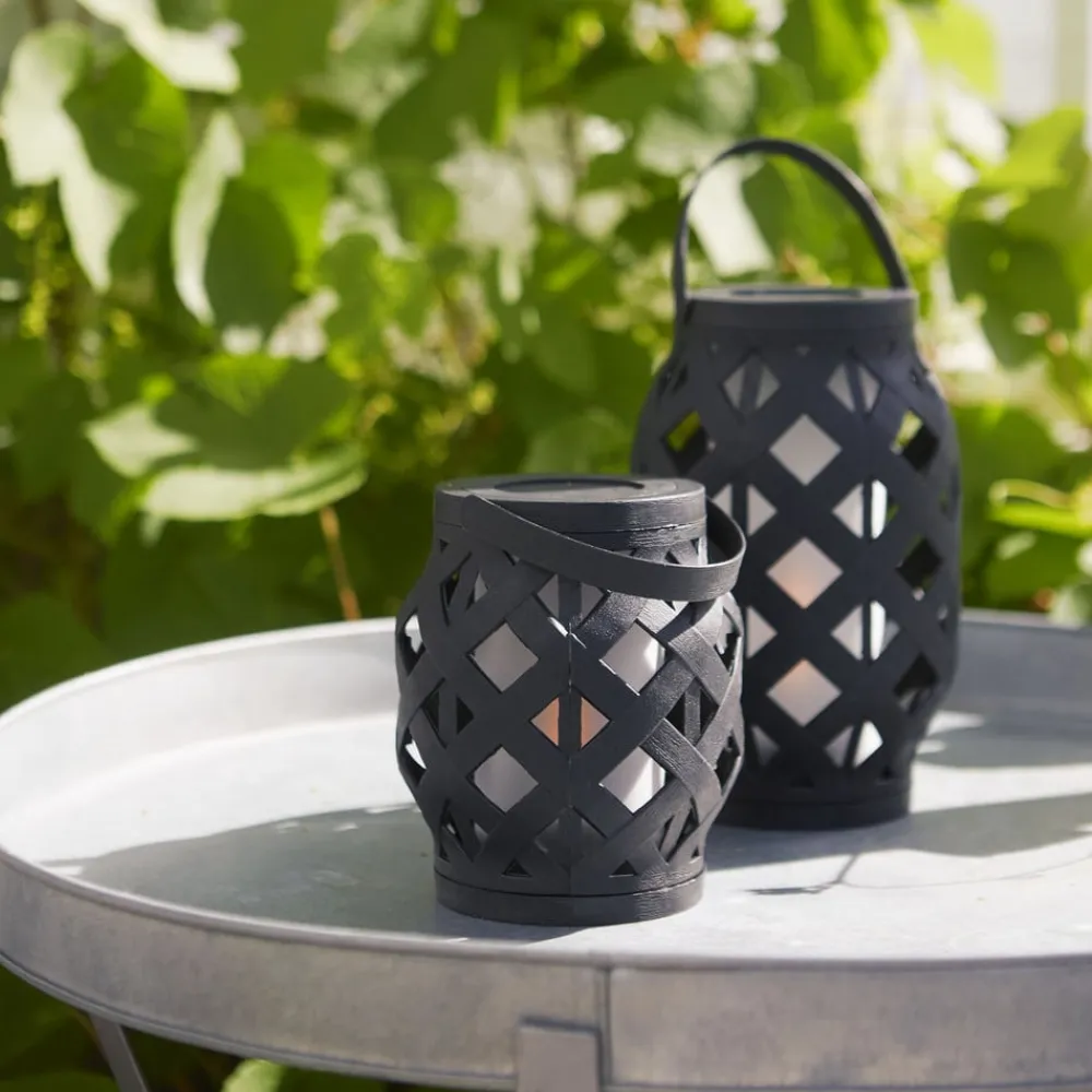 STAR TRADING Dekorationsbelysning|Terrassebelysning>Flame Lantern LED-lygte, sort, højde 23 cm