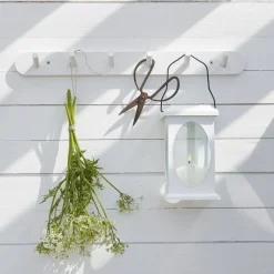 Flamme dekorationslampe i lygteform, hvid^STAR TRADING New