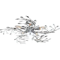 Globo Flash loftlampe af metal, krom, Ø 65 cm