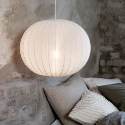 Markslöjd Pendellamper>Florence pendellampe, hvid, Ø 50 cm, nylon