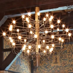 2097/50 LED-lysekrone, matteret, messing^FLOS